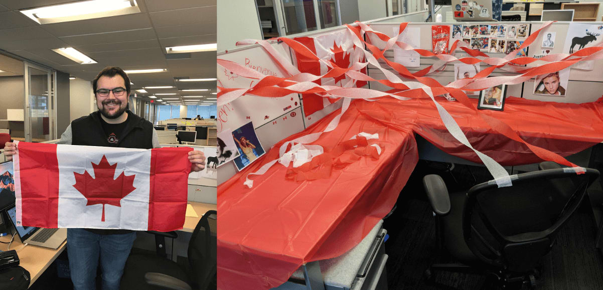 A Canada themed desk