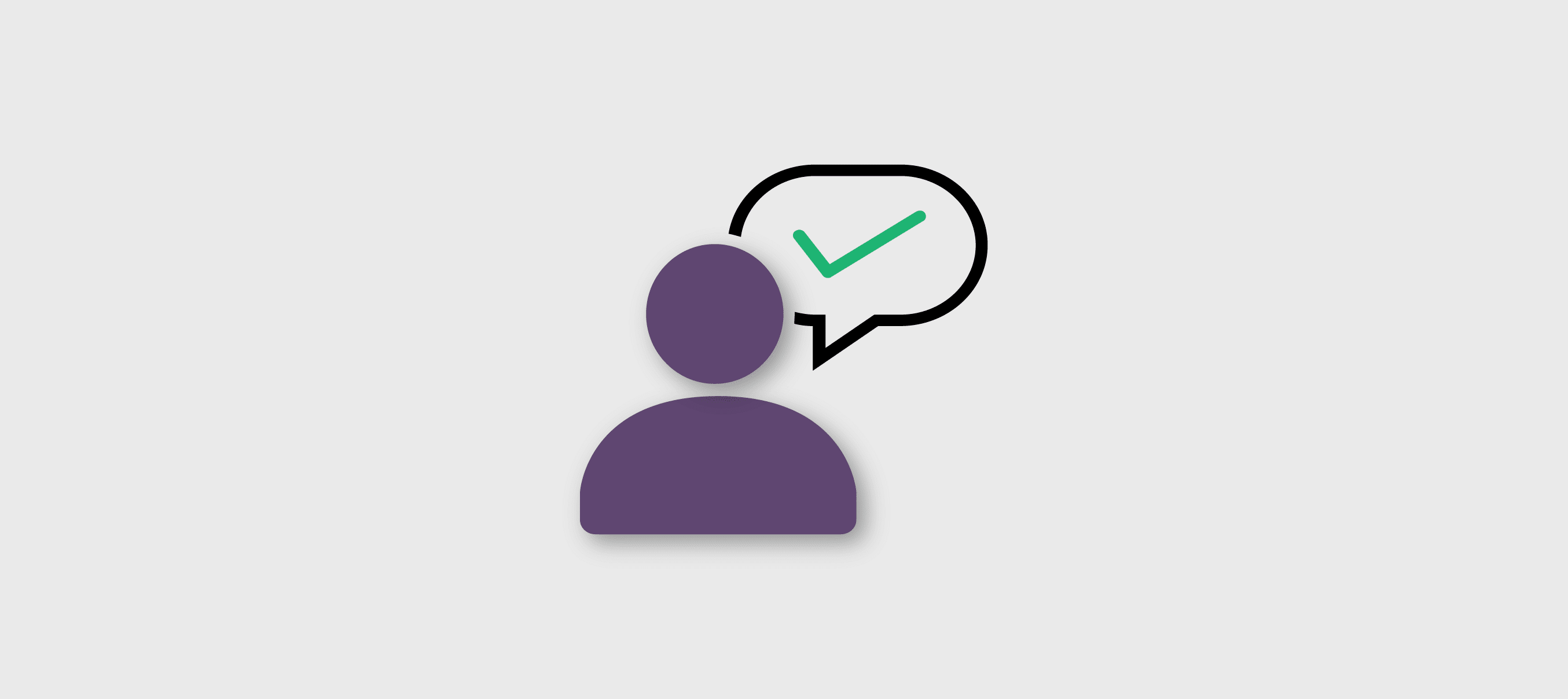checkmark in speech bubble