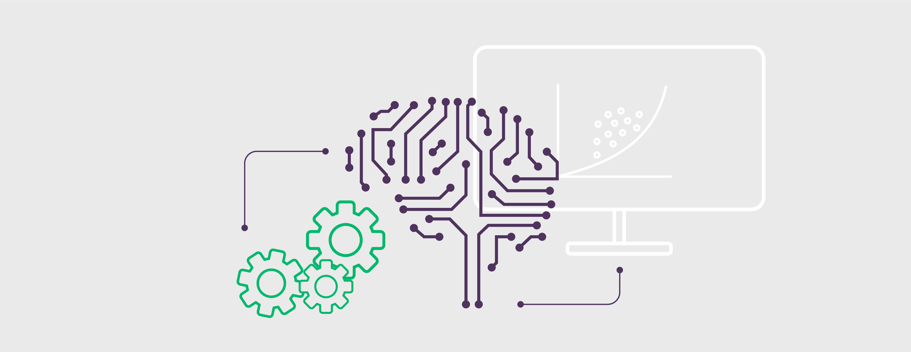 Mechanical brain into a graph on a monitor