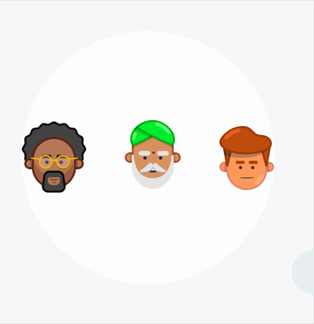 animated variety of people