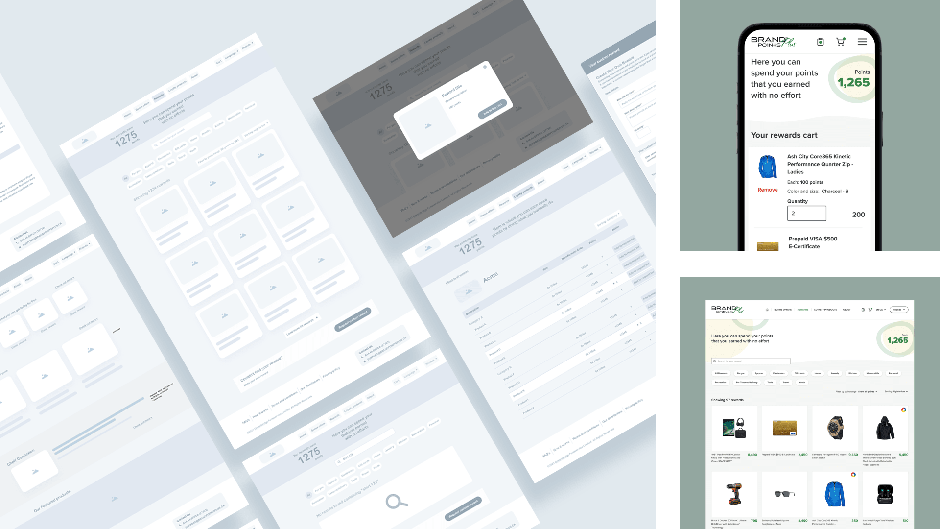Greenbridge wireframes and mockups to illustrate the overall functionality and usage of the app.