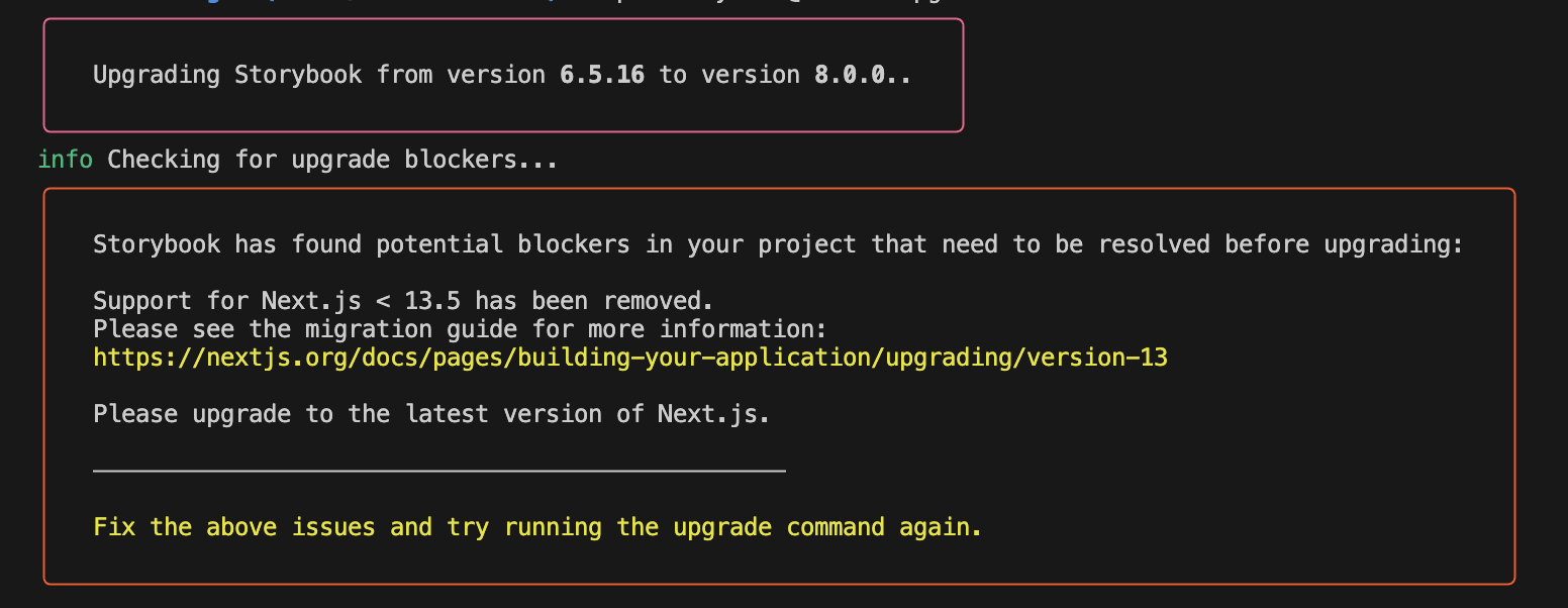 running the auto-upgrade script on a Storybook 6 UI project