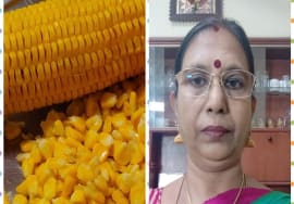 #Shorts50:Easy Tips for beginners to remove corn from its cob for preparing dishes-Mallika Badrinath
