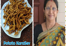 #Shorts76:Diwali special – Potato karasev – உருளைக்கிழங்கு வைத்தும் வித்தியாசமாக காராசேவு செய்யலாம்