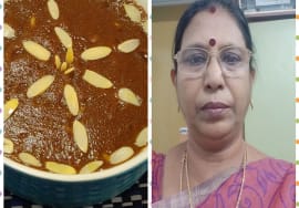 தீபாவளிக்கு- சிகப்பரிசி தேங்காய்ப்பால் அல்வா/Red rice Halwa மாப்பிள்ளைசம்பா அல்வா- Mallika Badrinath
