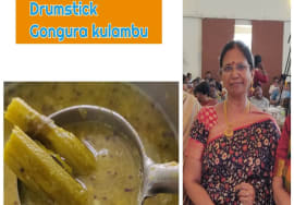 #Short144#Drumstick Gongura Kulambu/முருங்கை, புளிச்சக்கீரை குழம்பு-Healthy&Tasty- Mallika Badrinath