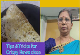#  319Crispy Rawa dosa Tips/ Less oil / ரவா தோசை இப்படி செய்தால் மிக கரகரப்பாக வரும் / Cooking Tips