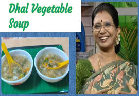 Dhal vegetable soup / வெஜிடபிள் சூப் – Mallika Badrinath Recipes