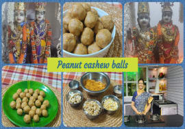 Quick sweet – Peanut Cashew balls – Sri krishna Janmashtami special / வேர்க்கடலை முந்திரி உருண்டை