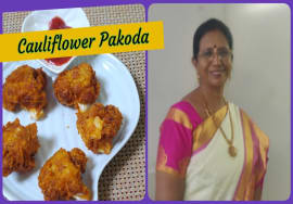 Califlower pakoda-Crunchy&Tasty/மழை நாளிற்கு காலிப்ளவர் பக்கோடா செய்யலாம்| Mallika Badrinath Recipes