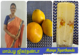 Mambhazha Jigarthanda / மாம்பழத்தை வைத்து வித்தியாசமாக ஜிகர்தண்டா செய்யலாம்.- Mallika Badrinath