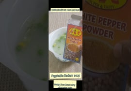 #shorts 433-இந்த சூப் உடல் எடை குறைய உதவும்  vegetable Badam soup using Microwave oven/ No oil  Soup
