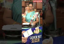 #Shorts 436Mallika Badrinath Tips on slicing cashewnuts thin