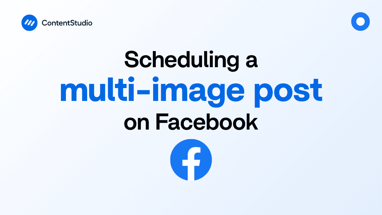 How to schedule multi-image post on Facebook