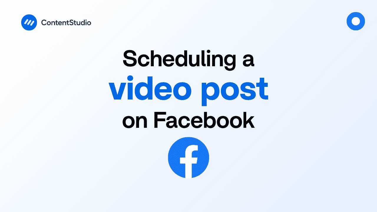 How to schedule a video on Facebook 