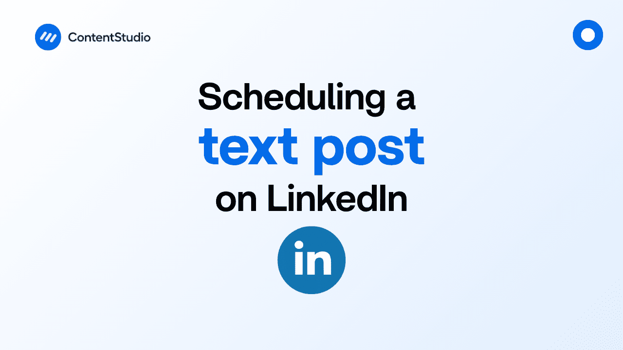 How to schedule a LinkedIn text post