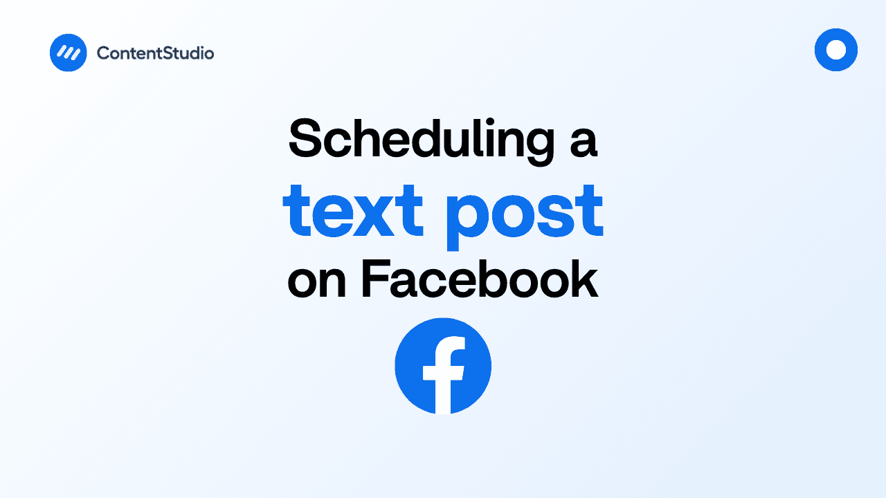 How to schedule a Facebook text post