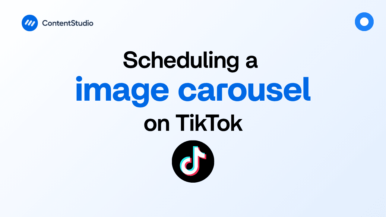 How to schedule TikTok image carousel