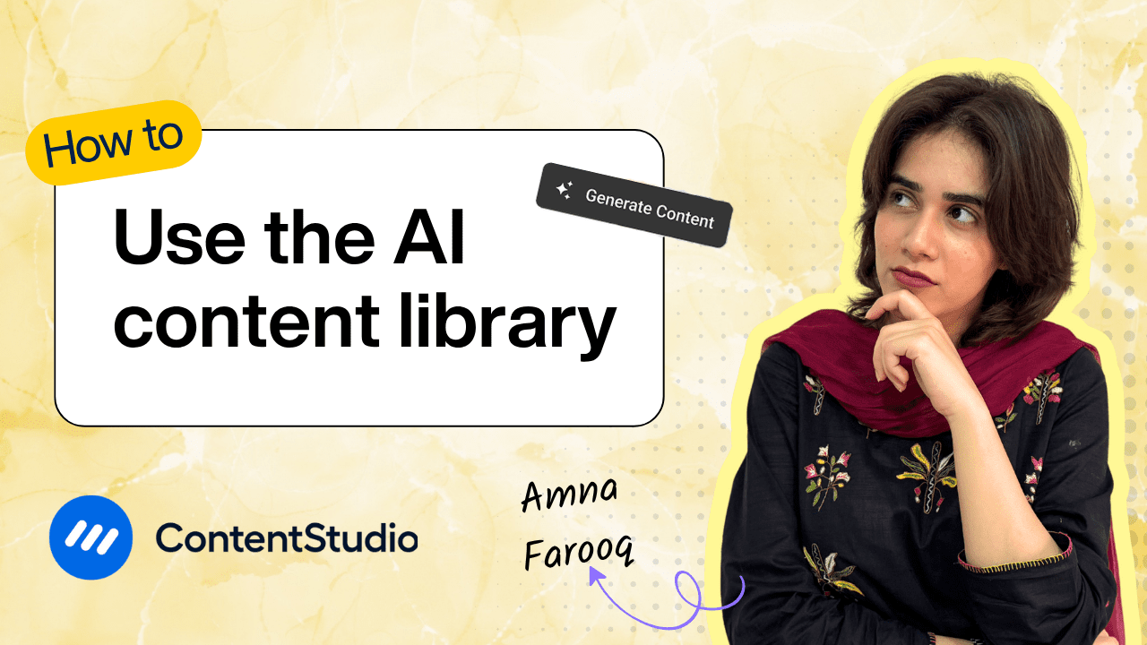 How to use the AI content library