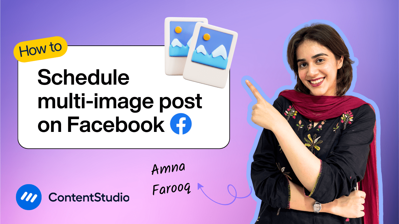 How to schedule multi-image post on Facebook