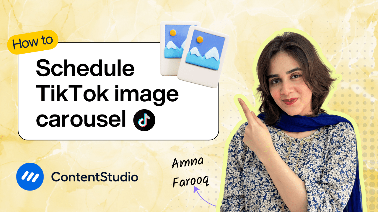 How to schedule TikTok image carousel
