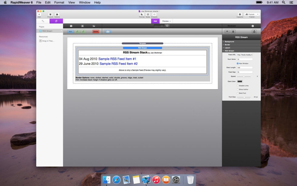 RSS Stream screenshot