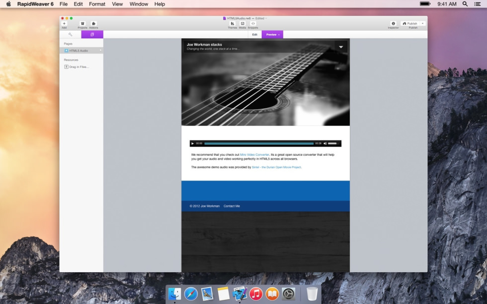 HTML5 Audio screenshot