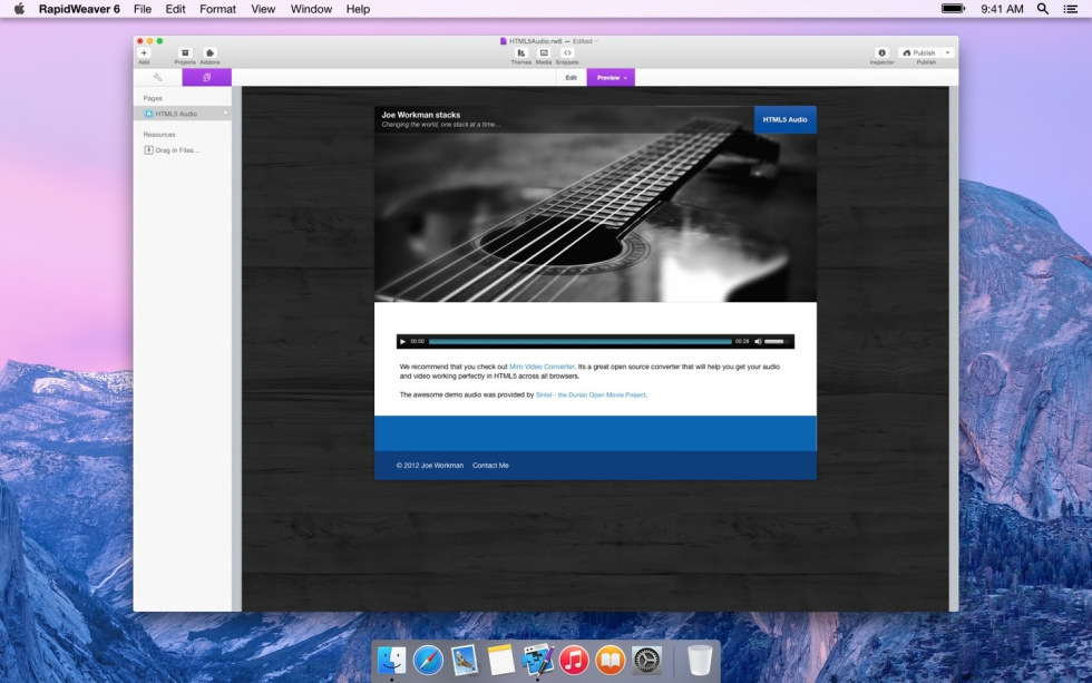 HTML5 Audio screenshot