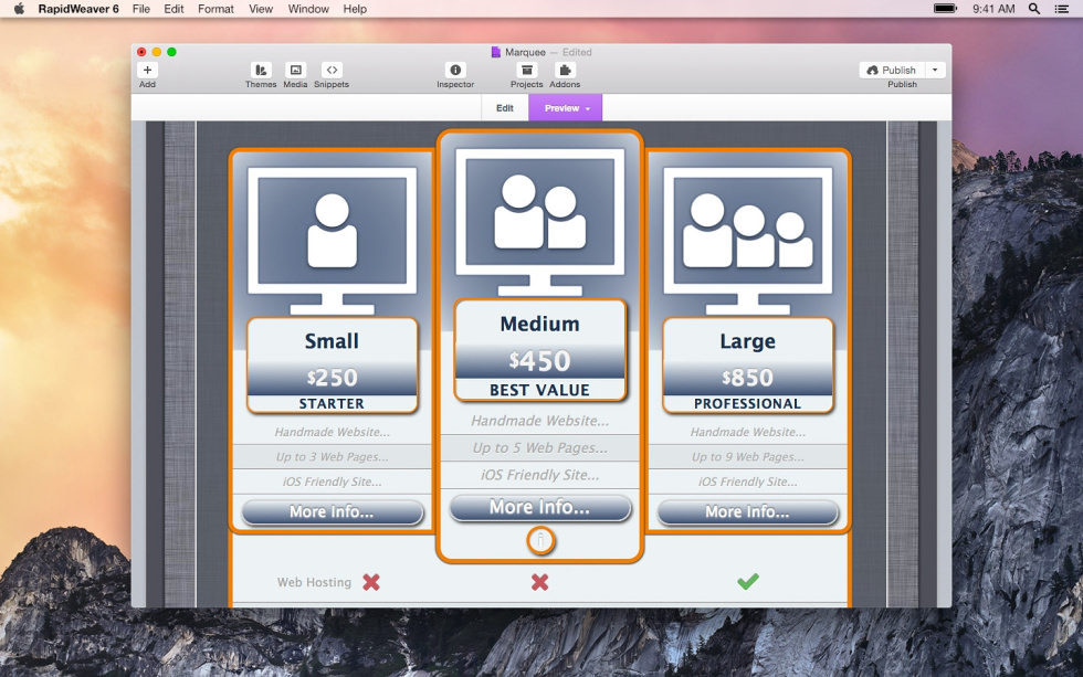 Marquee screenshot
