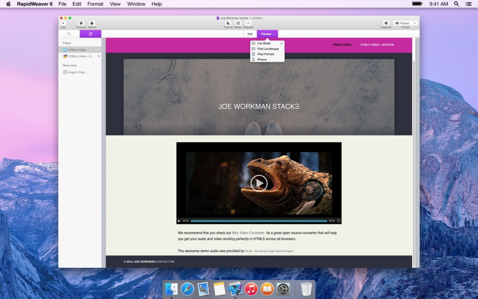 HTML5 Video screenshot