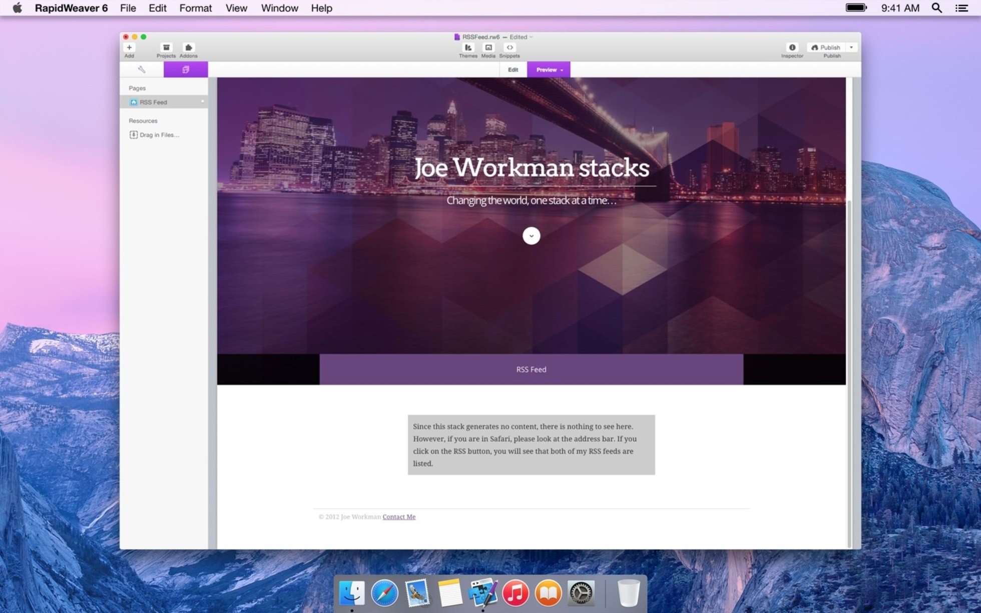 RSS Feed screenshot
