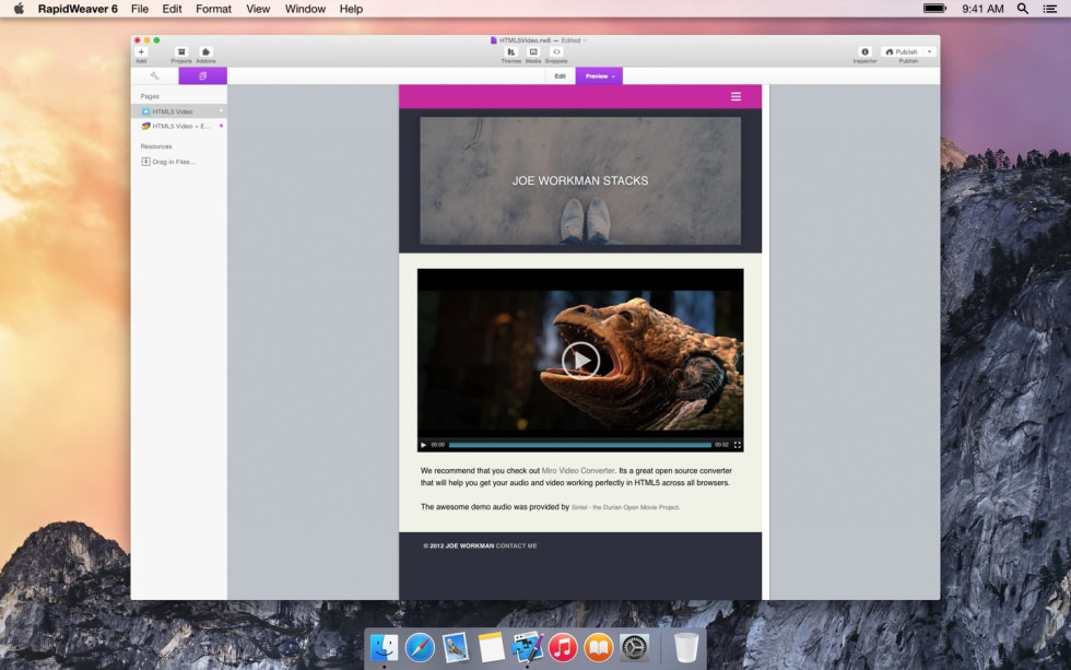 HTML5 Video screenshot