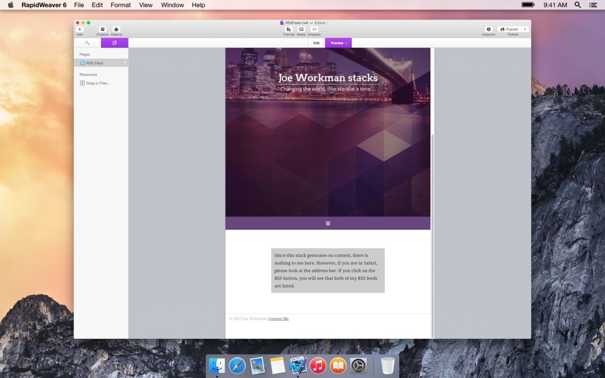RSS Feed screenshot