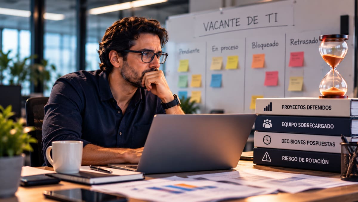 Vacante de TI sin cubrir provocando proyectos detenidos, decisiones pospuestas y sobrecarga del equipo