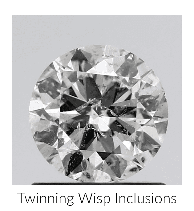 twinning wisp inclusion in a diamond