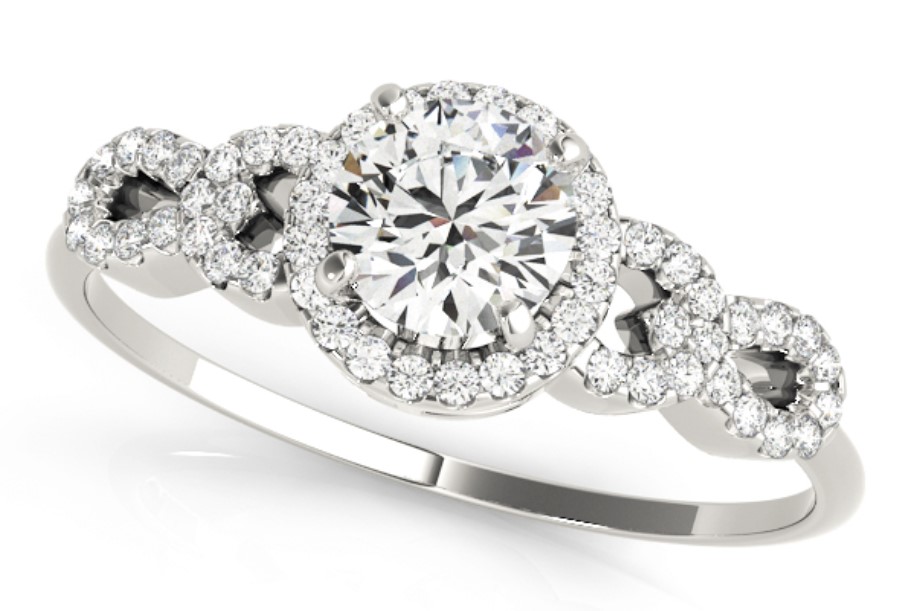 side stones with 2ct diamond engagement ring