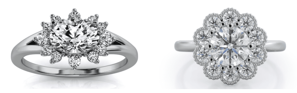 cluster rings Enagement Ring Style