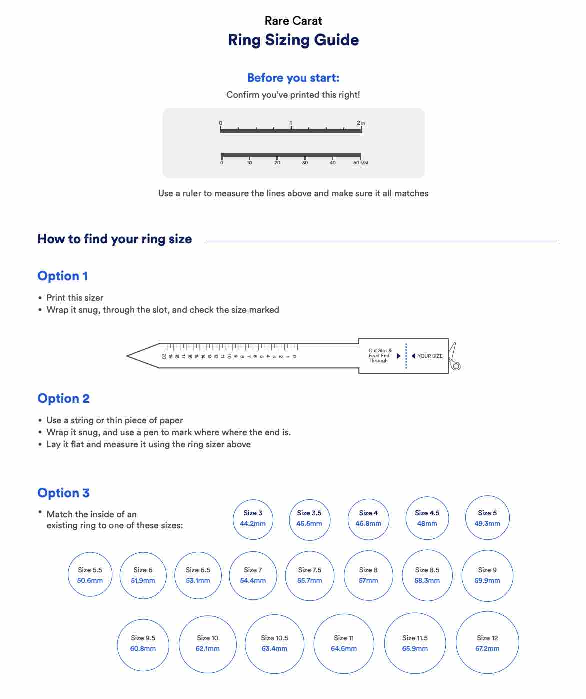 Ring Sizing Guide