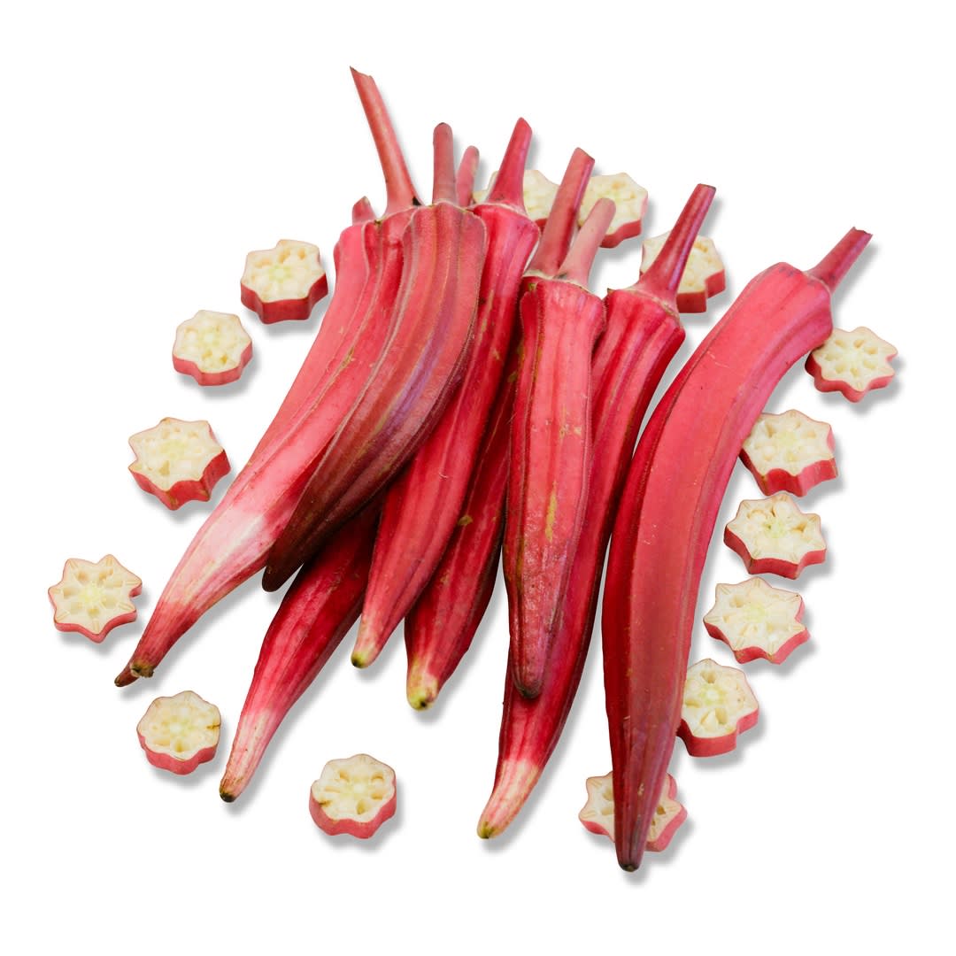 Jing Orange Okra - Victory Seed Company Jing Orange Okra - Victory Seed Company