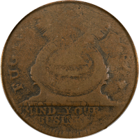 1787 Fugio Cent (1c) United States Cross after Date Obverse Image