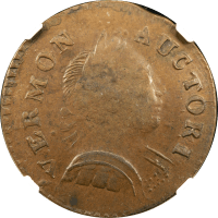 1788 Vermont Half Penny (1/2p) Bust Right OBVERSE Image