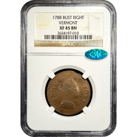 1788 Vermont Half Penny (1/2p) Bust Right SLAB Image