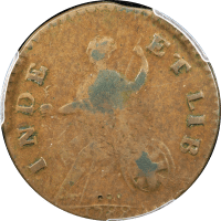1788 Vermont Half Penny (1/2p) Bust Right REVERSE Image