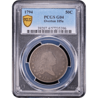 1794 Flowing Hair Half Dollar (50c) O-105a Obverse Slab Image