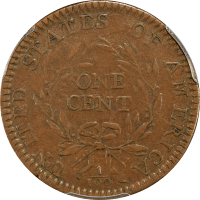 1794 Flowing Hair Large Cent (1c) S-30 Marred Field Reverse Image