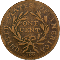1794 Liberty Cap Large Cent (1c) OGH Ex-Eliasberg REVERSE Image