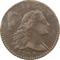 1794 Liberty Cap Large Cent (1c) S-58 OBVERSE Image