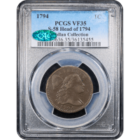 1794 Liberty Cap Large Cent (1c) S-58 Obverse Slab Image