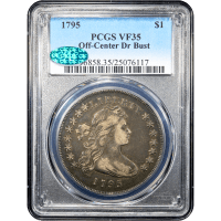 1795 Draped Bust Dollar ($1) Off-Center SLAB Image