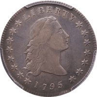 1795 Flowing Hair Dollar ($1) 2 Leaves Obverse Image